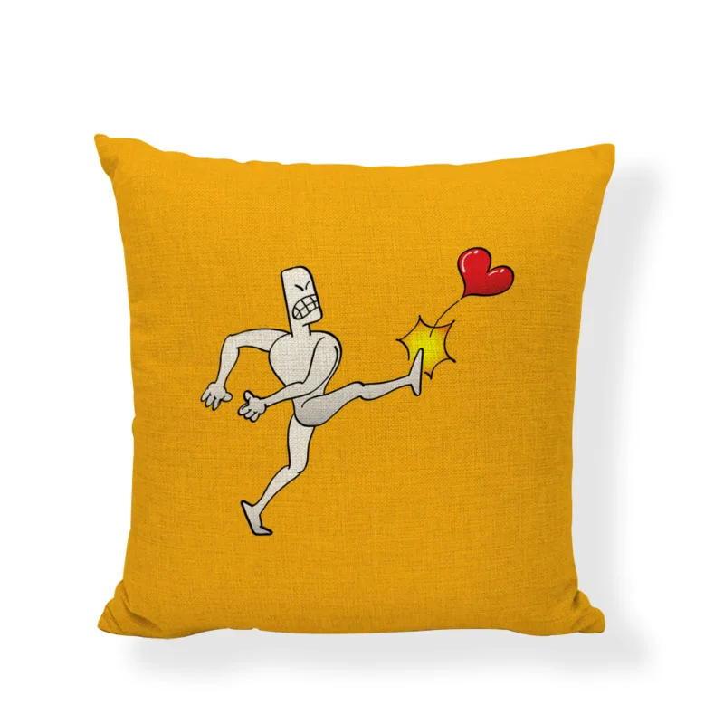 Creative Happy Valentine's Day Throw Pillow Cases Sweet Love Square Cushion Covers Romantic Valentine Gifts Printed Home Decor | Дом и сад