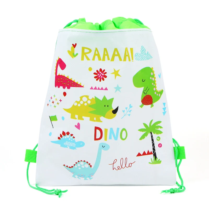 

12PCS Dinosaur Party Gift Drawstring Bag Jungle Party Favor Cute Giveaway Kids Happy Birthday Party Supply Souvenir