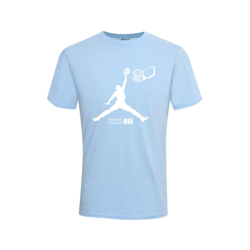2018 модная мужская футболка с круглым вырезом и рисунком Jordan NBA Топ Футболка
