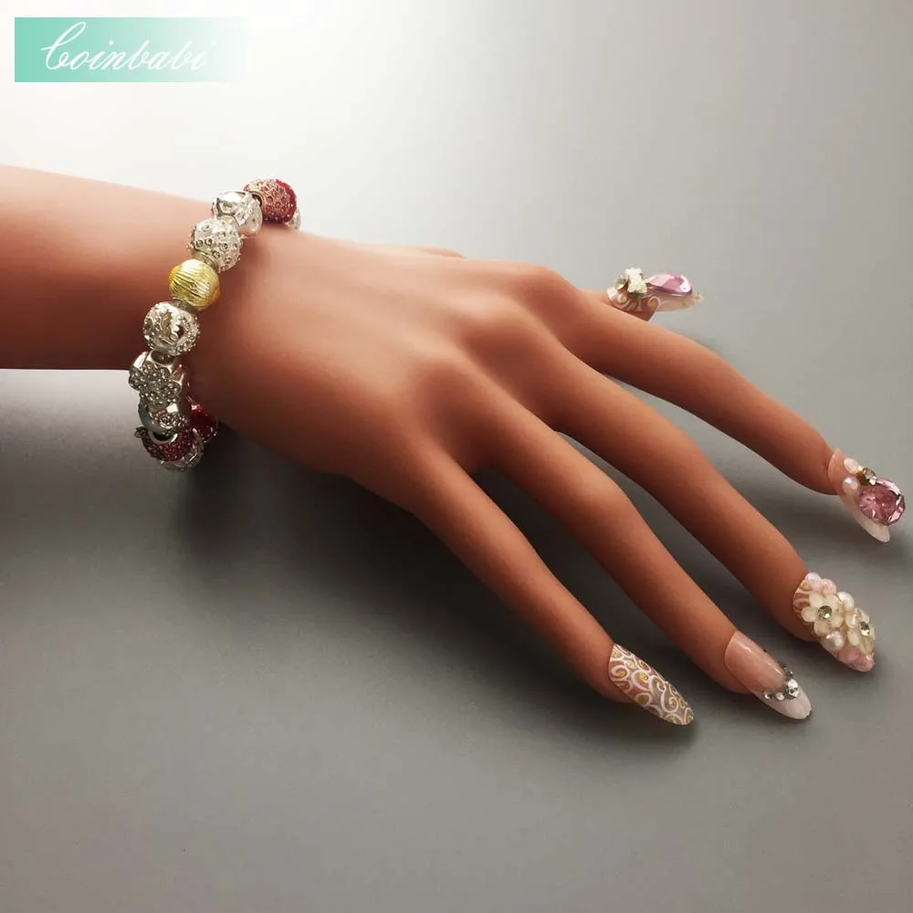 Для мам и дочек детские бусы браслеты звено цепи 925 стерлингового серебра милый