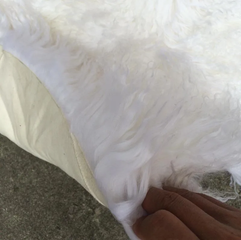 Высококачественный коричневый белый натуральный мех ягненка 50 см * 105 | Дом и сад