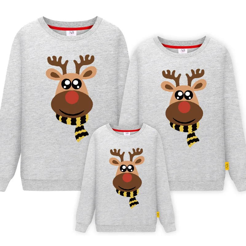 2019 Father Mother Daughter Son Christmas New Year Cotton Sweater Outfits Family Matching ClothesFamily Look for Dad Mom and ME | Мать и