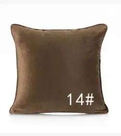 brown 50x30/45x45/50x50/60x60 см однотонный Бархатный Чехол для подушки, чехол для подушки, плюшевый чехол для подушки, чехол для поясницы, чехол для подушки - Цвет: brown
