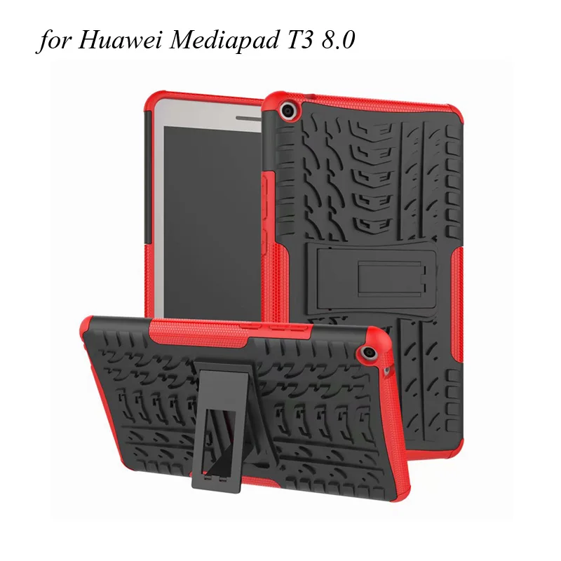 for T3 8.0 30 шт./лот, бронированная задняя крышка для huawei Mediapad T3 8,0 T3 7,0 Wifi BG2-W09 M5 8,4, гибридный чехол из ПК+ ТПУ - Цвет: for T3 8.0
