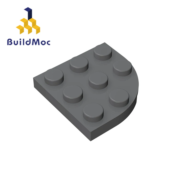 BuildMOC 30357 пластина Круглый угол 3x3 для строительных блоков детали сделай сам