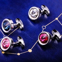 maishenou jewelry shirt fashion cufflinks for mens brand wedding cuff links button with crystal male high quality jewellery