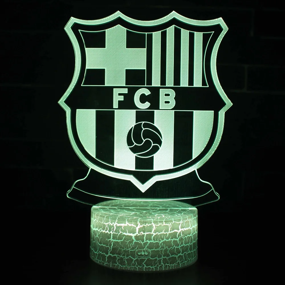 FCB-клубов Sport 3D светодиодный светильник 7 цветов сенсорный выключатель базы