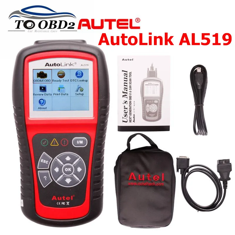 Autel AL519 AutoLink работает с автомобилями мультибрендов OBDII/EOBD сканер пожизненное