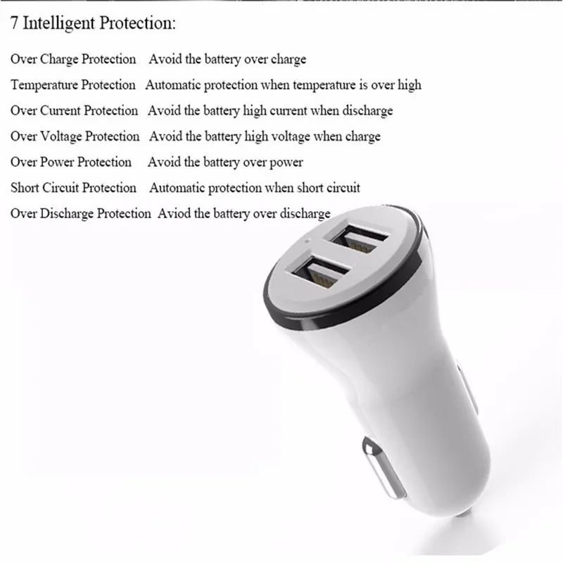 Автомобильный двойной USB быстрое зарядное устройство с 2.4A автомобильное