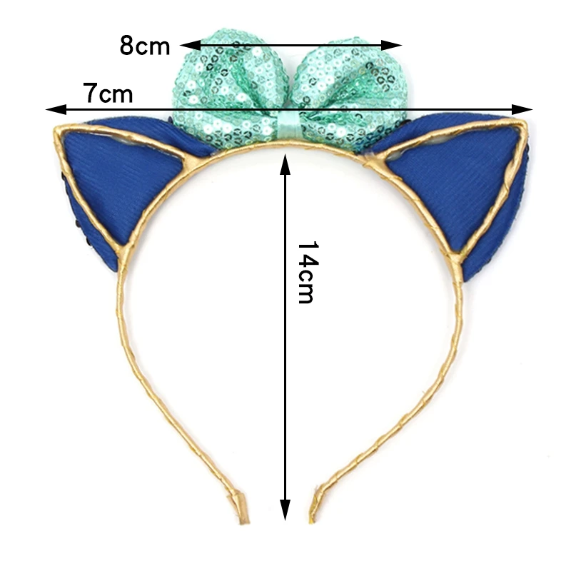 2018 Милая повязка на голову с кошачьими ушками блестящий женский бант обруч Микки