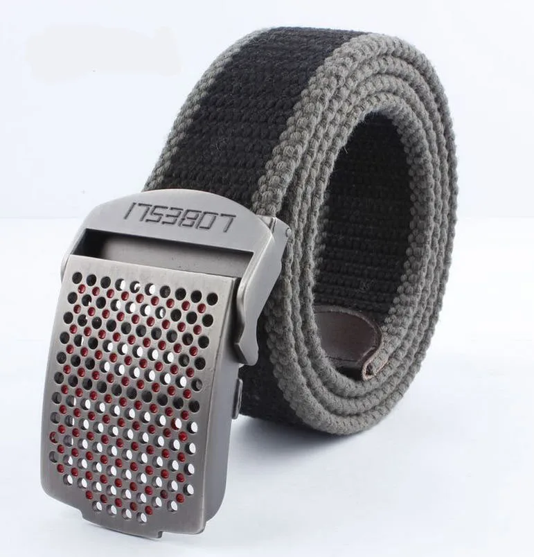 Black gray edge SupSindy мужской и wo мужской холщовый ремень с металлической пряжкой Роскошные джинсовые ремни для мужчин винтажный тактический ремень Военный нейлоновый ремень мужской - Цвет: Black gray edge