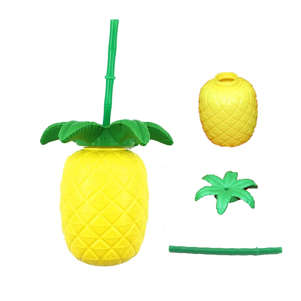 ZLJQ Pineapple Coconut Cup Summer Beach Creaive Tree Plastic Cups New Year Water Bottle Christmas Party Decoration 7D | Дом и сад
