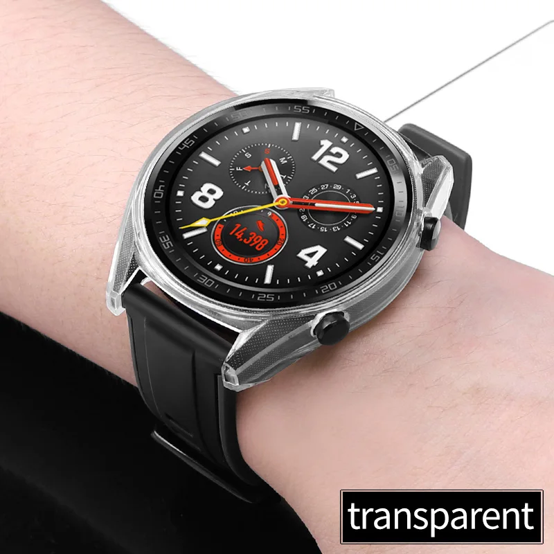 Чехол для часов для huawei Watch GT с покрытием [устойчивый к царапинам] защитный чехол-бампер - Color: Transparent
