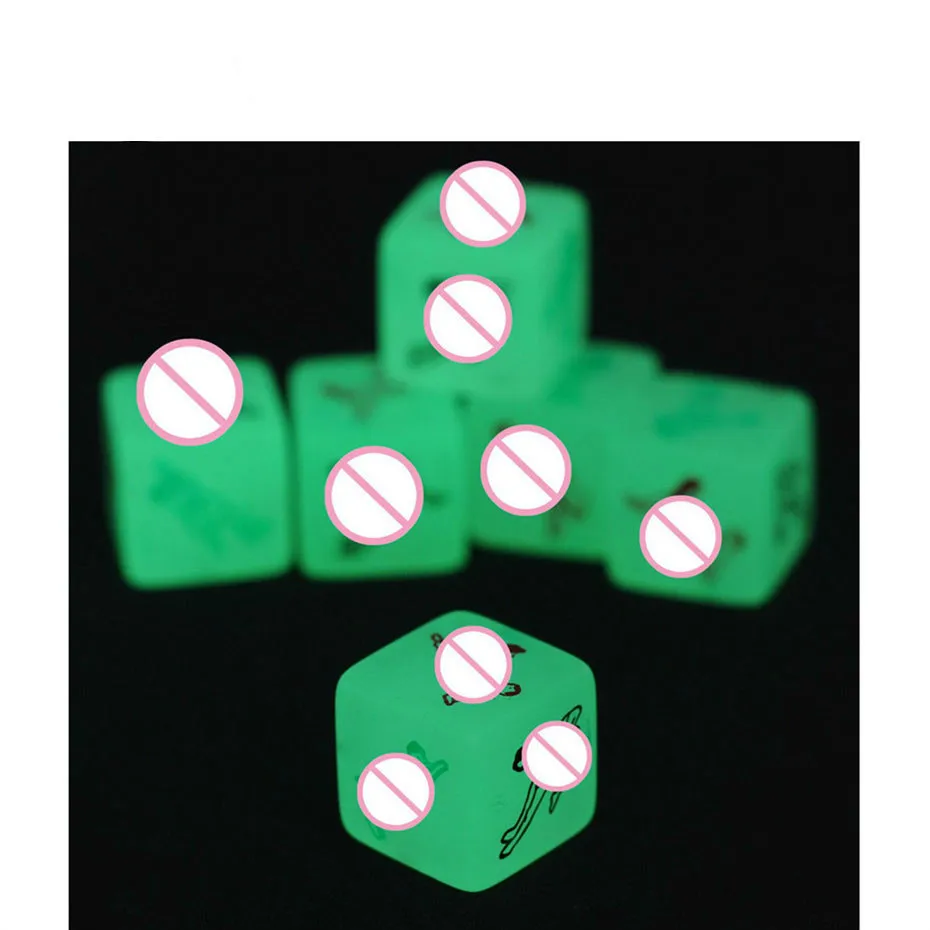 Пластик светится в темноте Эротические Кости ночные огни секса веселые игрушки