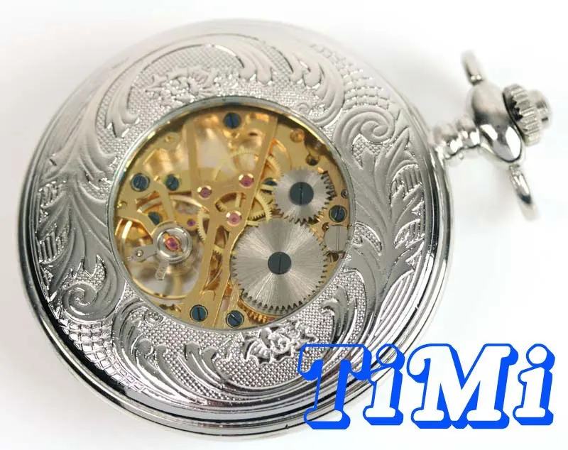 Оптовая продажа Классические посеребренные механические римские карманные