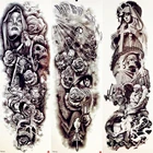 3D тату-наклейки в виде колокольчика, локомотива для глаз, с рисунком ангельские Христос, тату для мужчин и девочек, для мальчиков и женщин, ручная переводная татуировка, 48x17 см