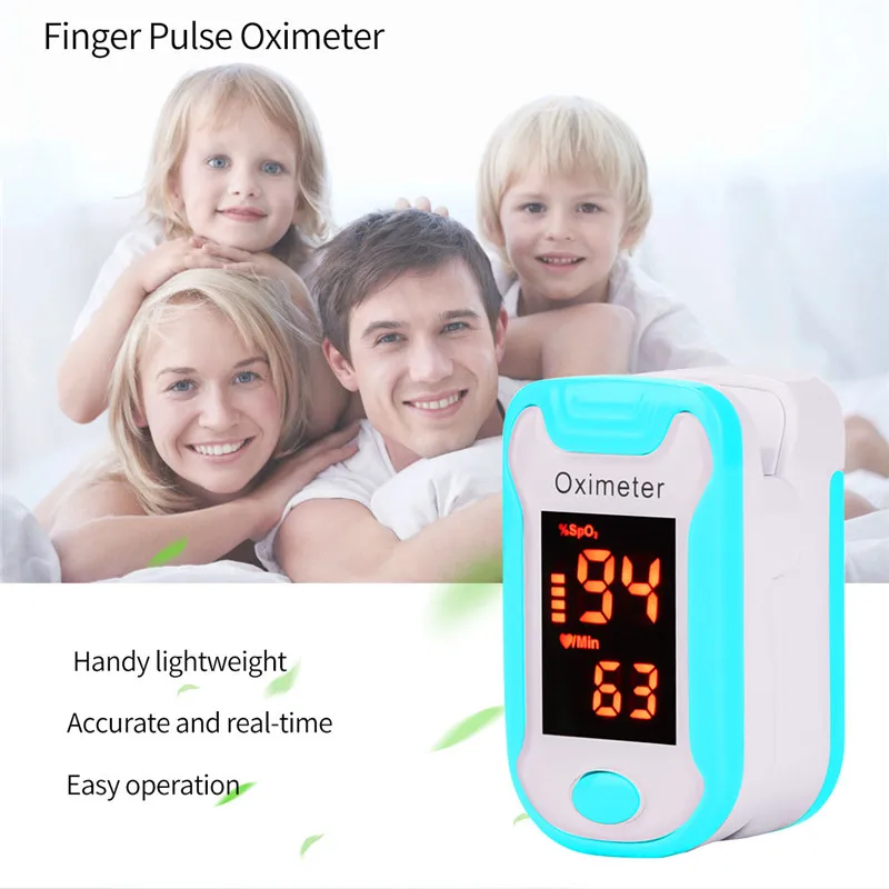 Medical Household Digital Fingertip pulse Oximeter Blood Oxygen Saturation Meter SPO2 PR oximetro de dedo saturimetro oximetro