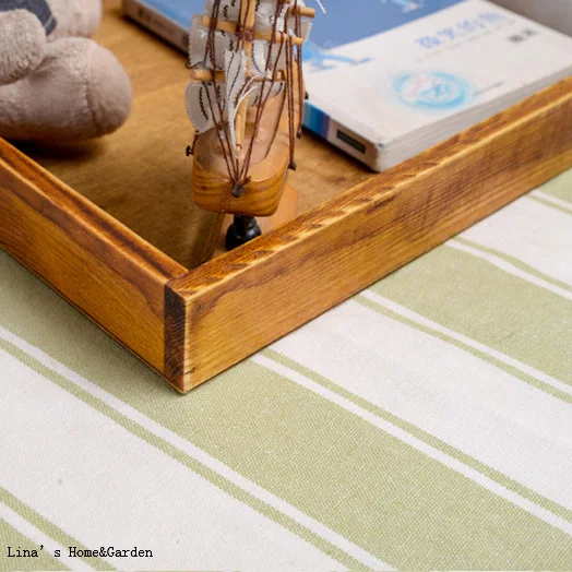 Простой дизайн Винтажный стиль прямоугольный деревянный поднос|wood serving tray|serving