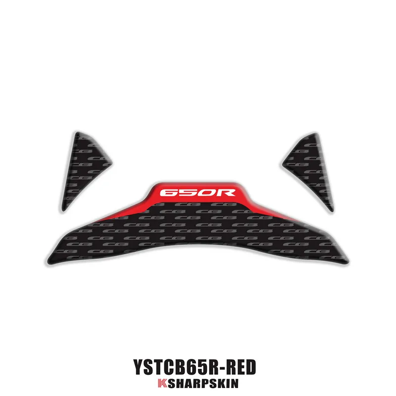 YSTCB65R-RED 3D газа Кепки Танк Pad защиты Стикеры Наклейка для HONDA CB650R сертификатом от сертификационной 650R - Цвет: YSTCB65R-RED