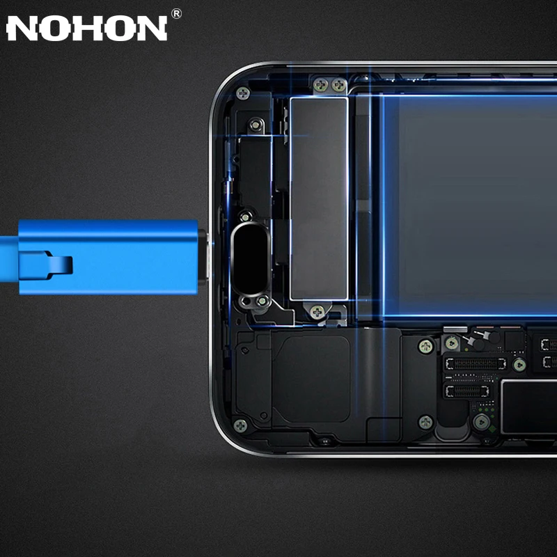 NOHON регенерирующий USB кабель для iPhone Xs Max XR USB C многоразовый кабель для быстрой зарядки для samsung huawei type C кабель Micro USB кабель