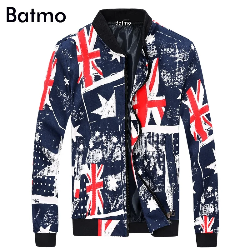 Мужская повседневная куртка с принтом американского флага Размеры S ~ 2XL весна