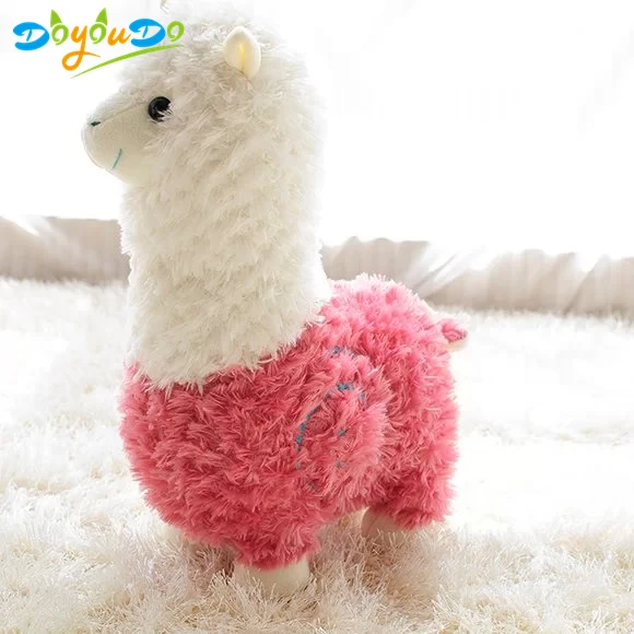 Милая плюшевая Alpacasso игрушка мягкие Животные куклы-альпаки Kawaii лама пакос мультфильм Детские куклы Brinquedos 20/35/45 см - Цвет: Розовый
