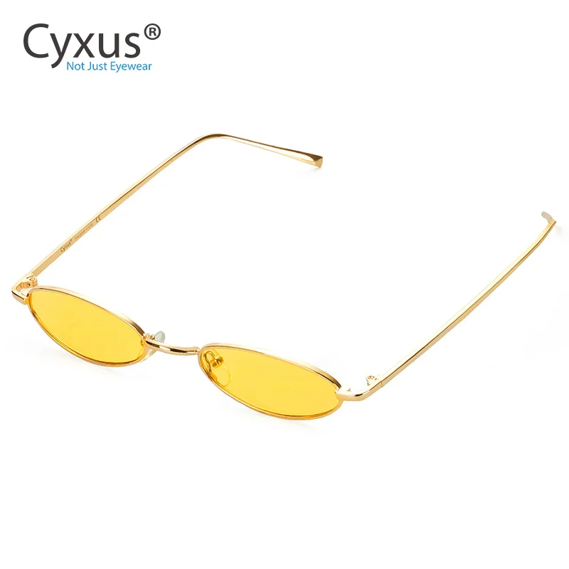 Солнцезащитные очки Cyxus ретро винтажные тонкие Овальные для женщин и мужчин