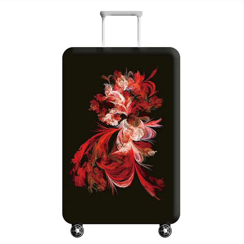 A Luggage Cover Цветочный узор багажные защитные чехлы эластичный багажный чехол подходит для 18-32 дюймов костюм чехол Аксессуары для путешествий - Цвет: A Luggage Cover