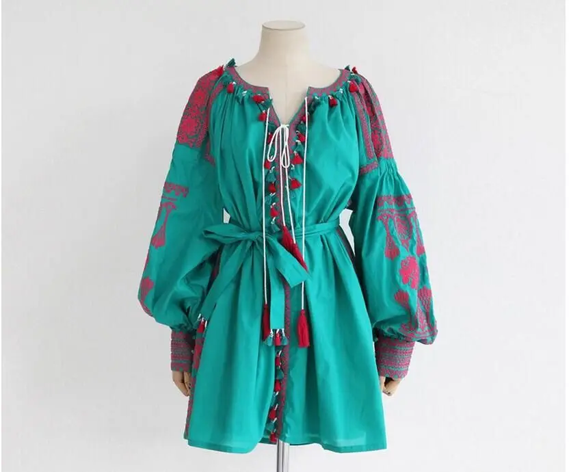 YACKALASI богемное длинное платье розовое с поясом Vestido свободное хлопковое вышитое