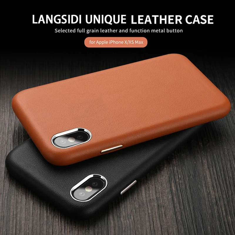 LANGSIDI натуральная кожа анти-капля чехол для телефона для iPhone X XS MAX XR 9 7 8plus 6 6splus 5SE Роскошный тонкий защитный чехол