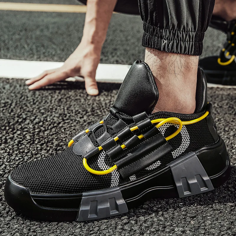 Мужские массивные кроссовки дышащая сетчатая обувь на шнуровке легкие белые |