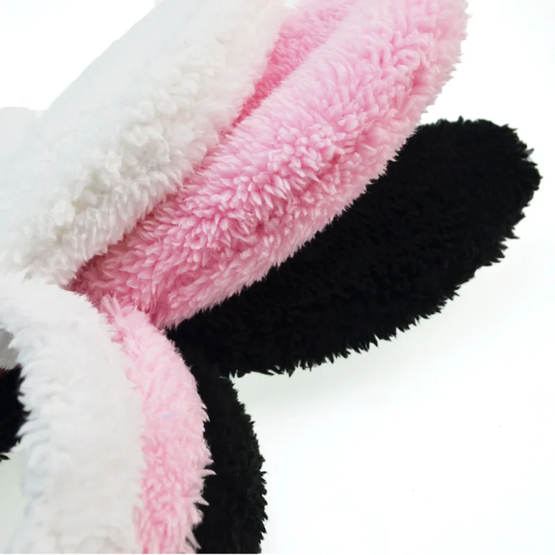 Милая повязка на голову с заячьими ушками дизайнерские пушистые ободки для волос