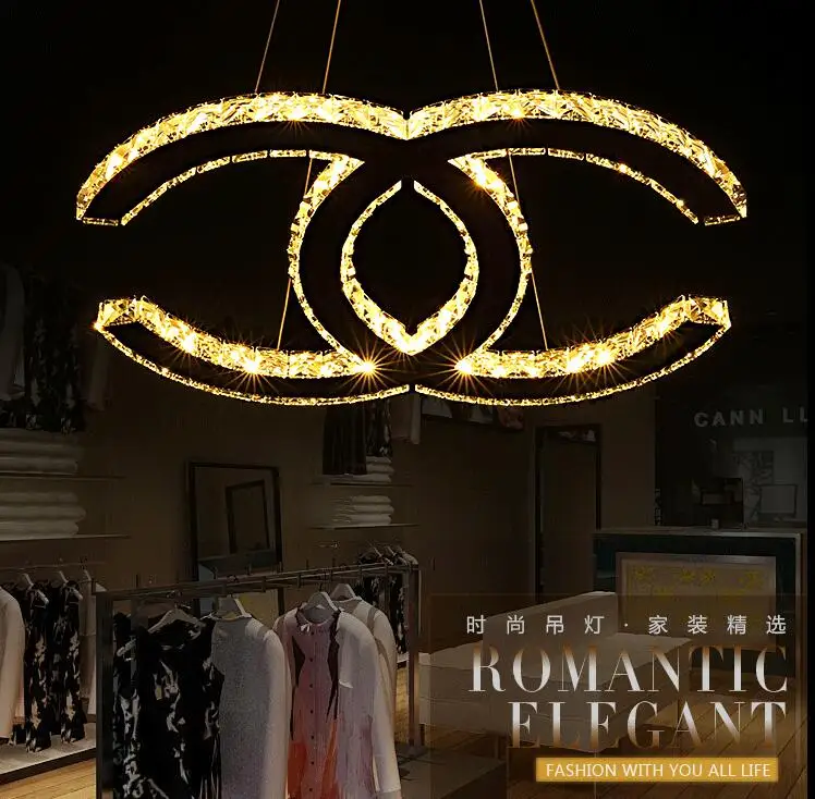 Простой Современный художественный светодиодный хрустальный люстры Серебряный