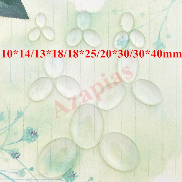 

10*14/13*18*18*25/20*30/30*40mm clear domed magnifying oval shape glass cabochons,photo jewelry pendant inserts Free shipping