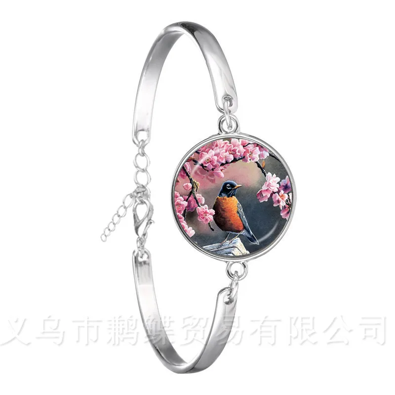 Новинка Красивая Голубая бабочка стеклянный купол птицы искусство картина