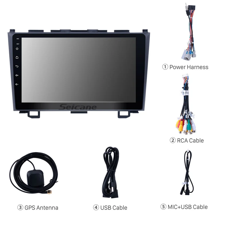 Мультимедийный плеер Seicane 9 дюймов 1DIN Android 10 0 для Honda CRV 2006 2007 2008 2009 -2011 с Bluetooth |