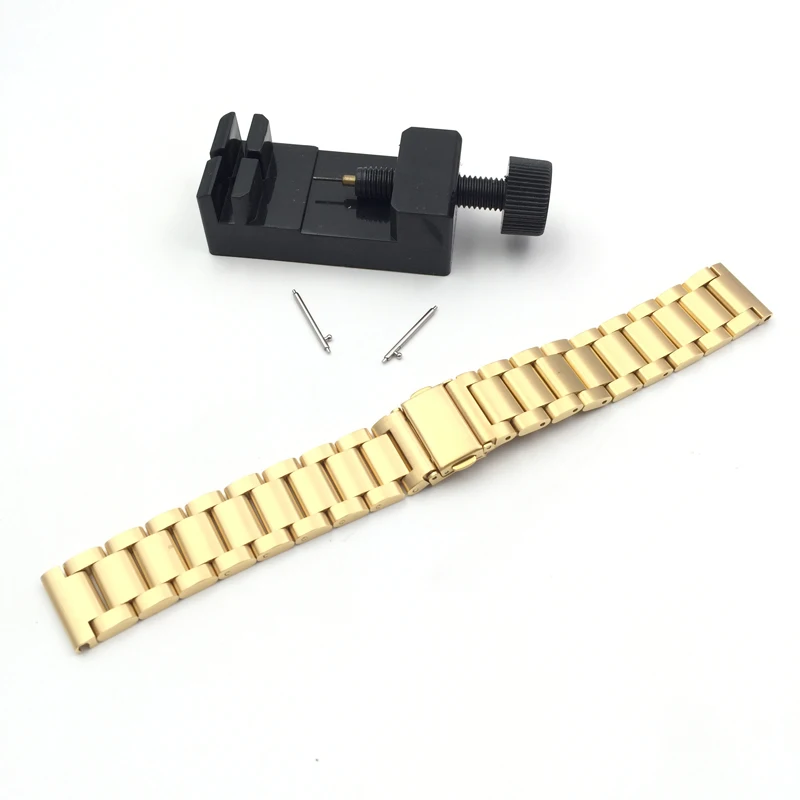 Ремешок из нержавеющей стали для часов браслет Pebble Time Steel 2015 22 мм с тремя бусинами