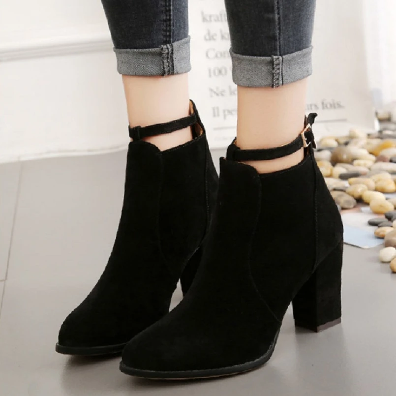 Cresfimix/женские модные осенне-зимние замшевые ботильоны botas femininas Женские