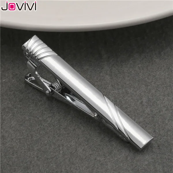 Jovivi 1-3 шт Разноцветные мужские зеркальные тонкие Зажимы для галстука из нержавеющей стали для обычных узких галстуков подарок на день отца на День святого Валентина - Окраска металла: 1pc Style 6