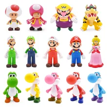 8-15 см Фигурки "Супер Марио" игрушки Mario Bros Bowser Luigi Koopa Yoshi Mario Maker Odyssey ПВХ фигурка модель куклы игрушки подарок