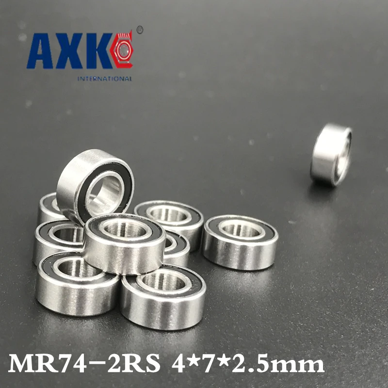 AXK Бесплатная доставка 50 шт./лот Миниатюрный подшипник MR74-2RS MR74ZZS 4x7x2.5 мм shigh