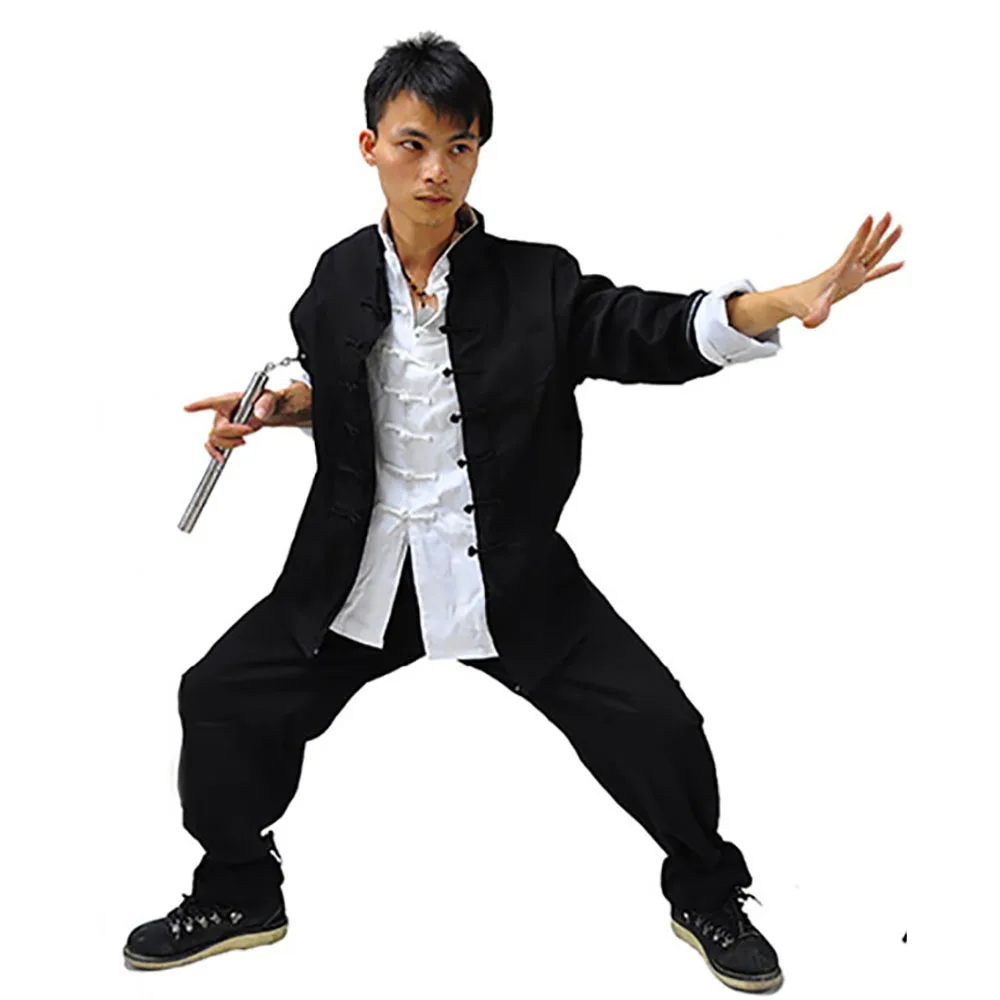 3 шт. мужской костюм кунг фу Brucelee Китайская традиционная одежда в виде крыла Чун
