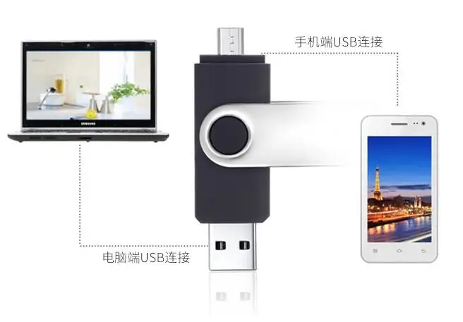 Смарт телефоны с двумя портами OTG USB флэш накопитель 64 Гб Флешка 32 ручка драйвер