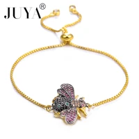 luxury bracelets for women and fachsia denim bracelet copper adjustable chain insect bee charm bracelet ladies mens jewelry