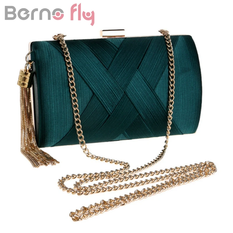 BERNO Fly 2019 новые металлические кисточки женская сумка клатч с сумки через плечо на