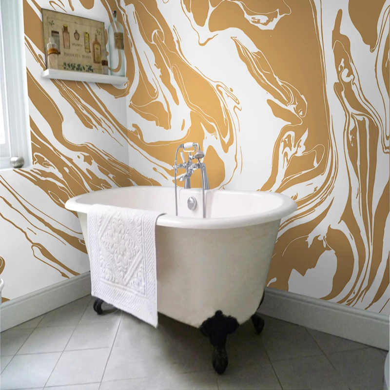 Самоклеящиеся настенные 3D обои для ванной Современное абстрактное искусство