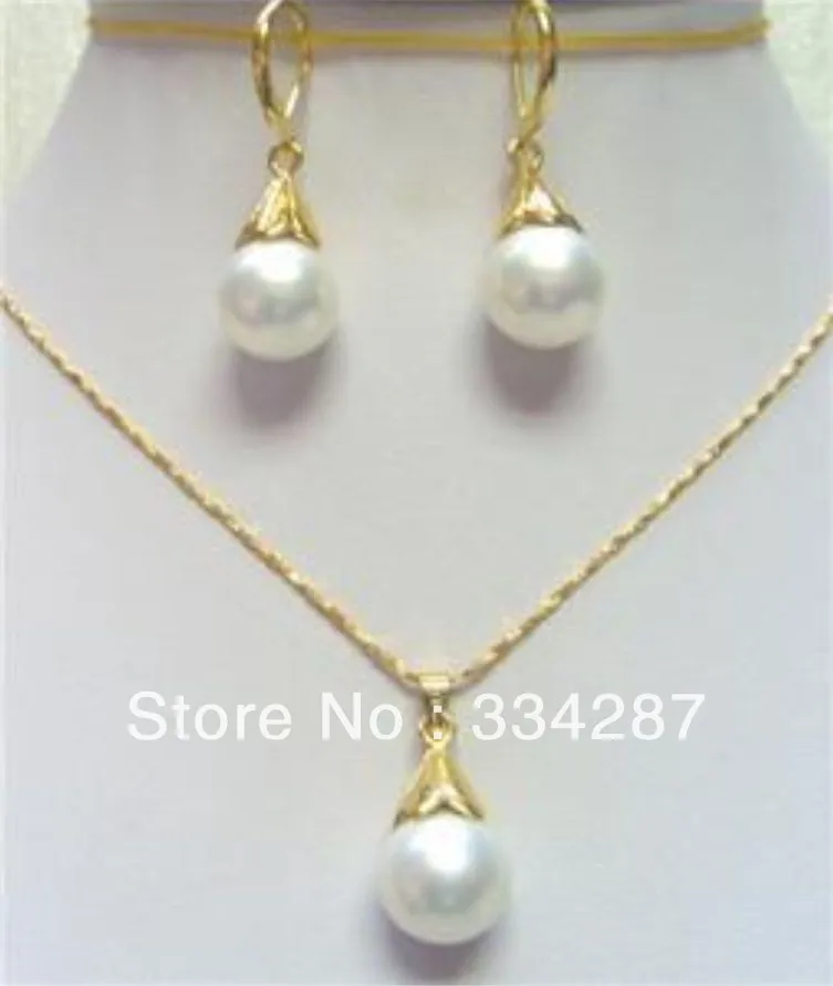 5 colors for choose 12mm shell pearl pendant Necklace earring set | Украшения и аксессуары