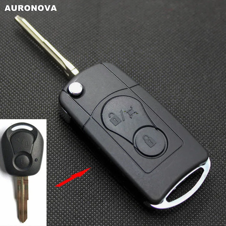 AURONOVA новый обновленный складной чехол для ключей Ssangyong Kyron Actyon Rexton Key 2 кнопки