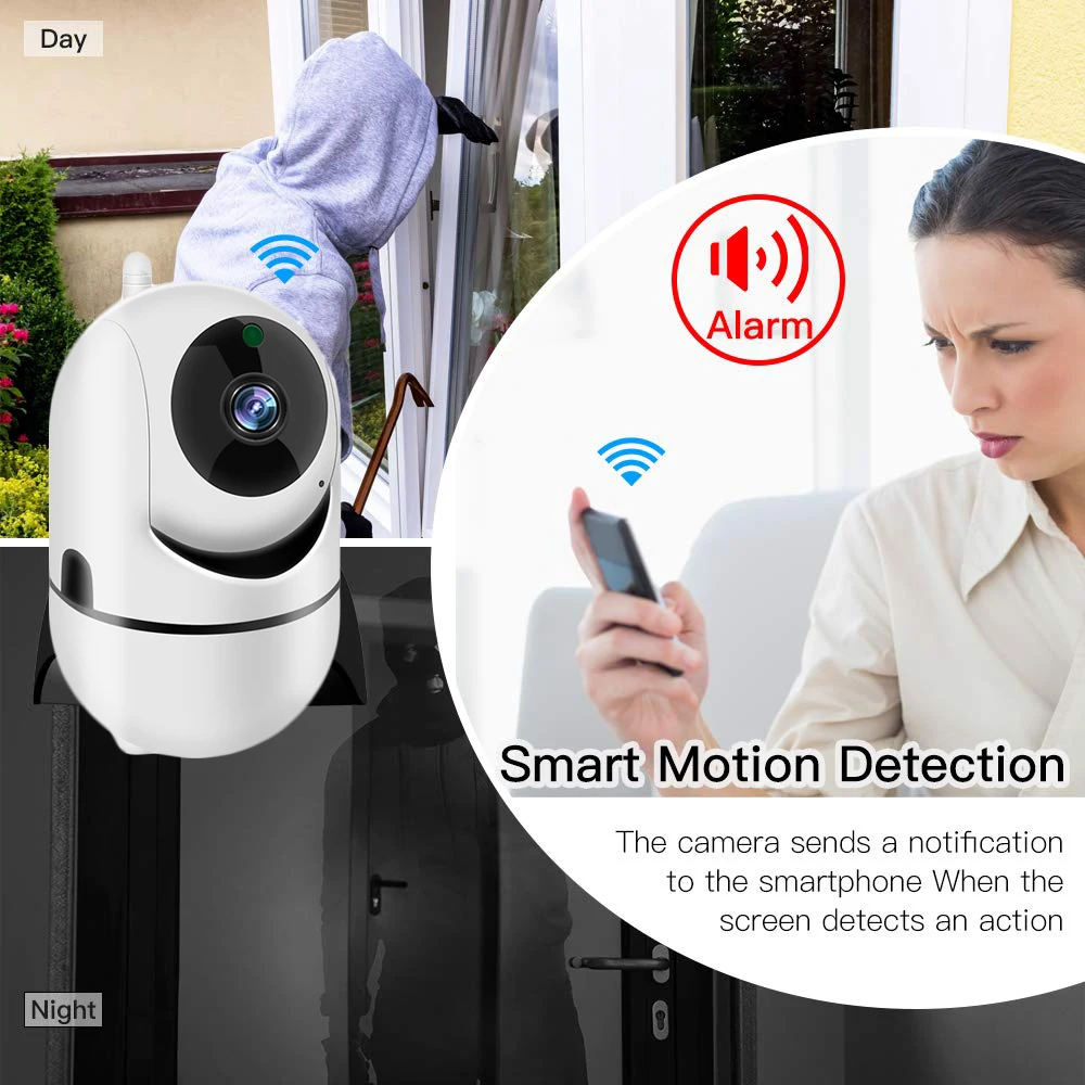IP камера 1080P Full HD Беспроводная с поддержкой Wi Fi и функцией ночного видения|Камеры