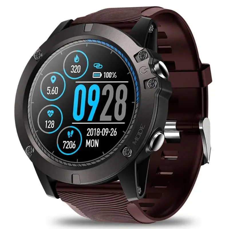 Red Zeblaze VIBE 3 PRO, 1,3 дюйма, цветной сенсорный дисплей, спортивные Смарт-часы, частота сердечных сокращений, IP67, водонепроницаемые, с пультом дистанционного управления, для музыки, для мужчин, для IOS, Android - Цвет: Red